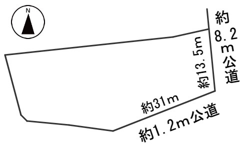 ６１０８８　岐阜市茶屋新田土地の区画図