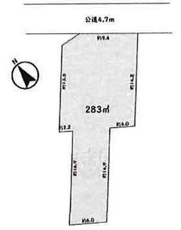 【土地図】 | 川越市小堤　建築条件なし売地　東武東上線『鶴ヶ島駅』徒歩23分　【名細小学区】