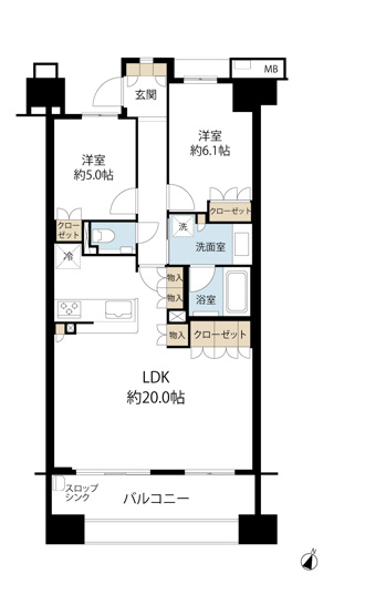【間取り】 | ブランズ・ジオ等々力