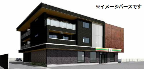倉敷市茶屋町の賃貸マンションの外観|イメージパース