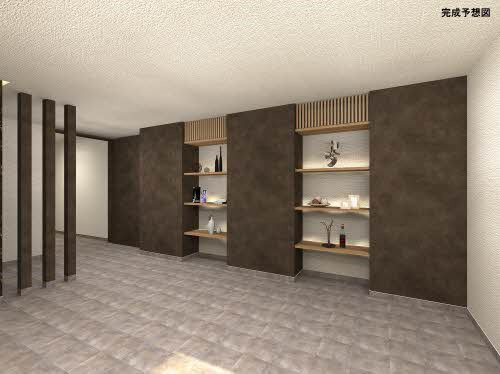 倉敷市茶屋町の賃貸マンションのエントランス|イメージパース