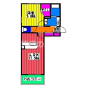 【間取り】 | Ｄ－ｒｏｏｍ博多麦野　弐番館の間取り