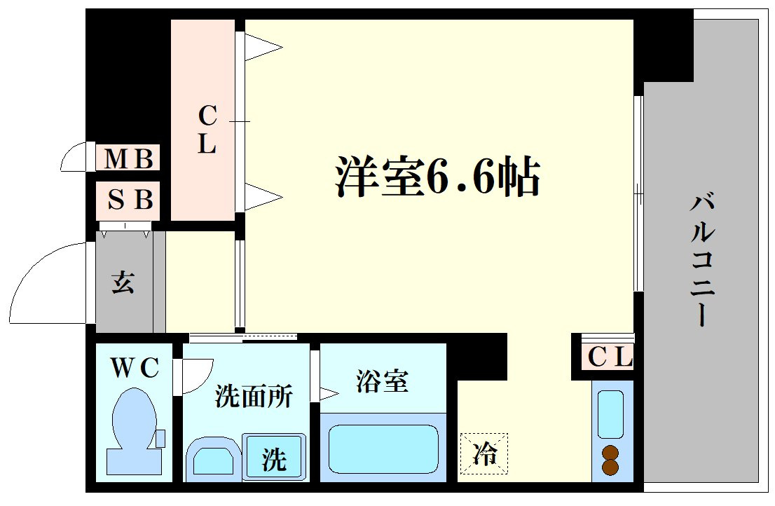 ジュネーゼ京町堀パークサイドの間取り