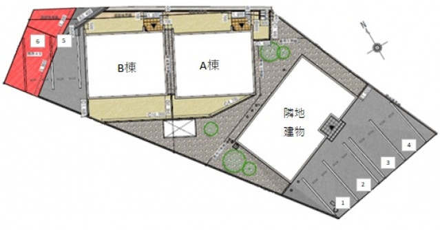 カシータ御薗宇2　B棟の区画図