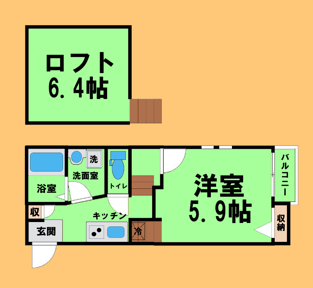 Creo志賀本通の間取り|同建物別室含む