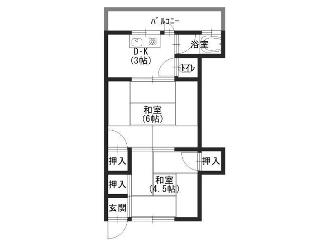 【間取り】 | ハイツ朝日　