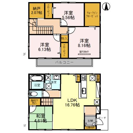 大阪狭山市東野西戸建の間取り