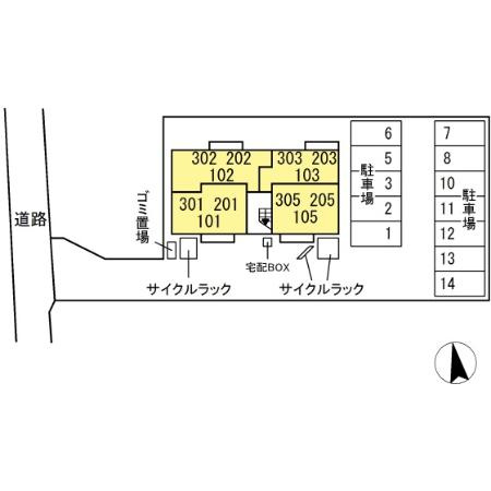 習志野市鷺沼２丁目のアパートの区画図