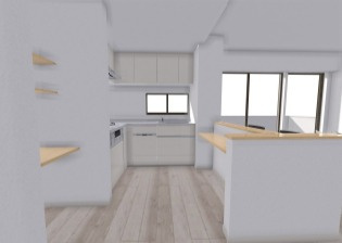 【キッチン】 | ロイヤルアーク伊丹 | 作業効率の良いL字型キッチンです♪※リフォーム代金は別途支払いが必要となります。