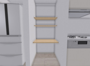 【収納】 | ロイヤルアーク伊丹 | キッチン横に収納棚も設置することも可能です♪※リフォーム代金は別途支払いが必要となります。