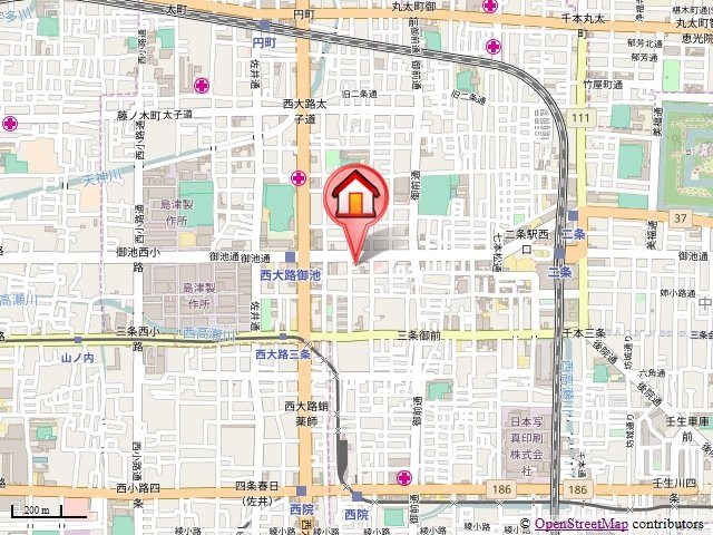 ル・パルトネール西大路御池の地図