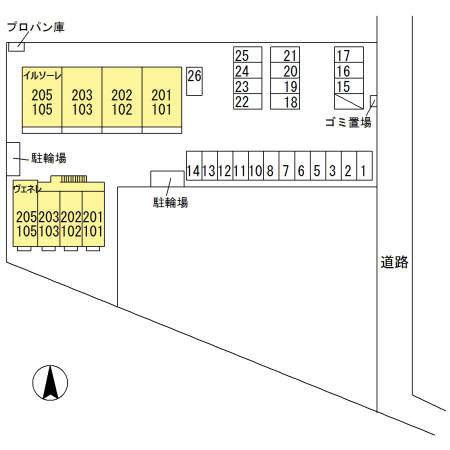 ヴェネレ／イルソーレ ヴェネレの区画図