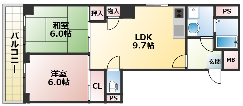 ハビテ深江橋の間取り
