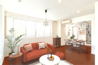 【外観】 | CGイメージ画像
【 Living　room 】
木の暖かさを感じられ、団欒とした生活を送ることができるリビングルーム。気持ちのいい日の光の下、ゆっくりとしたくつろげる時間を楽しみませんか？