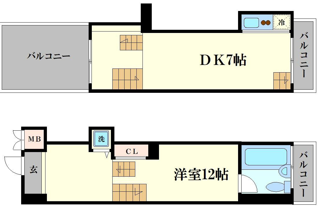 U residence 弁天町　(是空弁天)の間取り