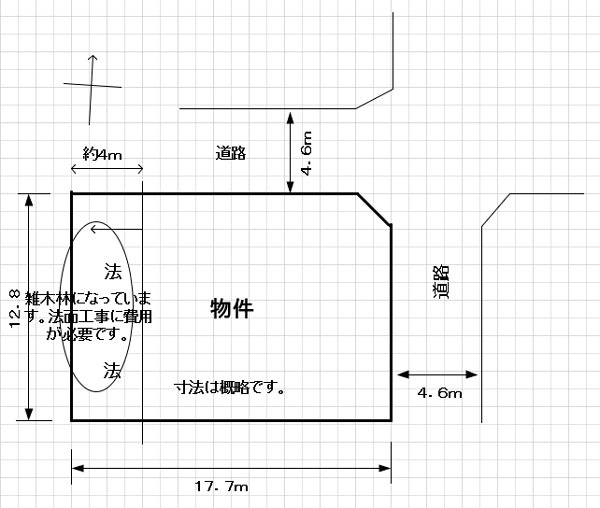 東広島市黒瀬楢原北３丁目売地の土地図