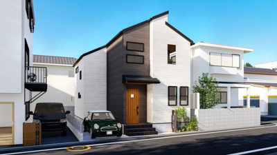 【外観パース】 | 府中市若松町2丁目新築戸建 | 外観パースはイメージです。