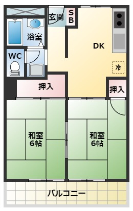 【間取り】 | アクセス久野喜台マンション