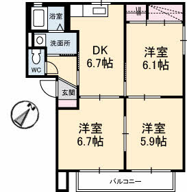 【間取り】 | クリスタルシティー　’K　