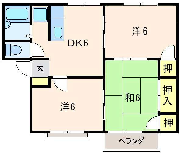 アドバンス栃Aの間取り