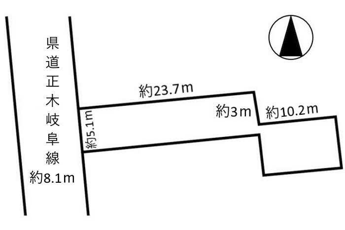 土地　笠松町田代の土地図