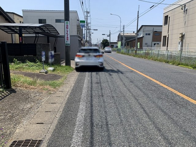 土地　笠松町田代の前面道路含む現地写真|北から