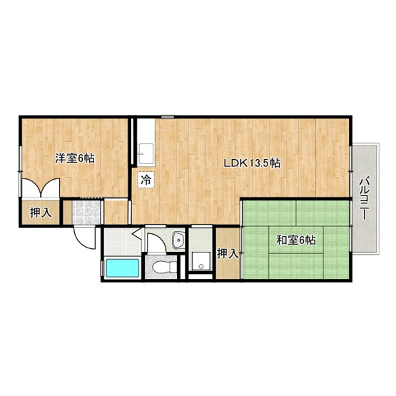 【間取り】 | メルヘン三宅B棟