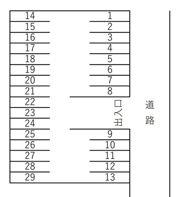 【区画図】 | 日永東3丁目駐車場T