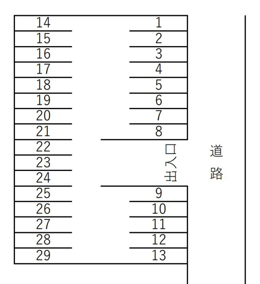 【区画図】 | 日永東3丁目駐車場T