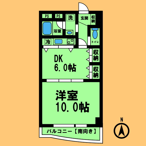 ノールルミエール黒川の間取り|間取り反転タイプ