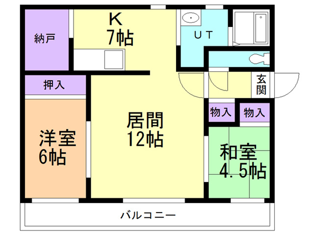 エルストファーゼ常盤Ⅱの間取り