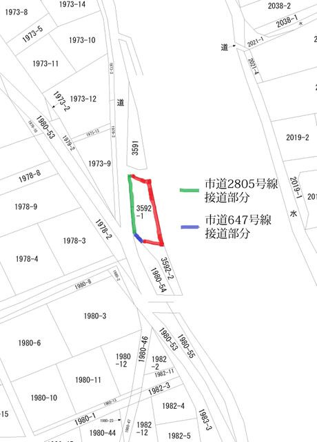 宇都宮市鶴田町　228㎡　売地の土地図