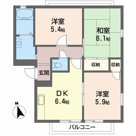 【間取り】 | リッチネス阪南Ｂ棟