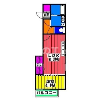 【間取り】 | Ｄ－ｒｏｏｍ竹下　Ｂ棟 | Ｄ－ｒｏｏｍ竹下　Ｂ棟の間取り