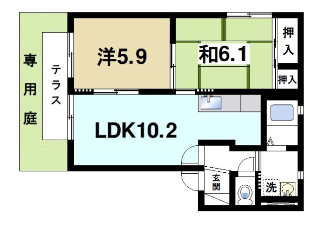 エフ・メゾン　Ａ・Ｂの間取り|人気の2LDKです