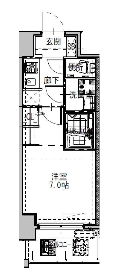 S-RESIDENCEドーム前千代崎の間取り