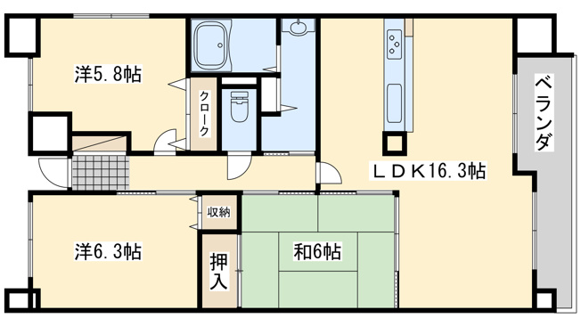 【間取り】 | ブリティッシュ・ティンバー泉佐野スウィート