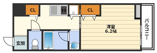 エイペックス梅田東Ⅱの間取り
