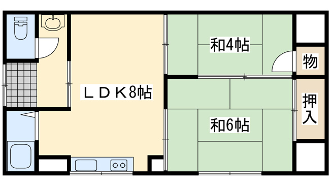 【間取り】 | ゆうぼうハイツ