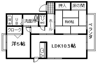 【間取り】 | ディライト新家B棟