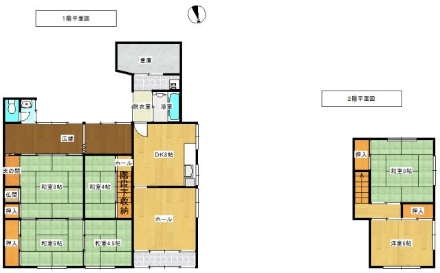 外江町戸建の間取り