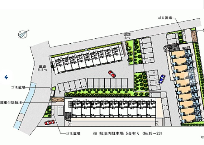 フロレゾンＢの区画図