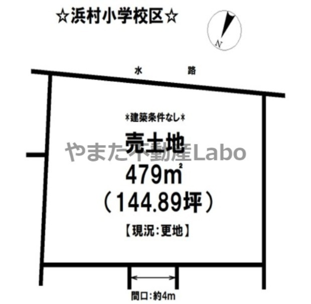 鳥取市気高町浜村売土地の土地図