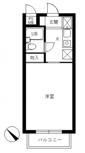 スカイコート本郷東大前の間取り|ワンルーム