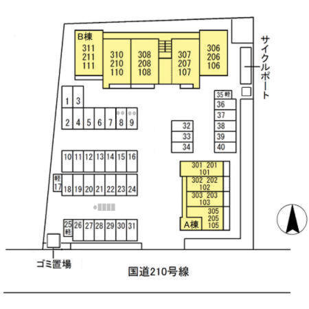 D-メゾン A棟の区画図