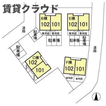 グレイスタウン蘇我　Ｃの区画図