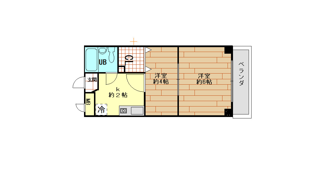東大阪市中小阪５丁目の賃貸マンションの間取り
