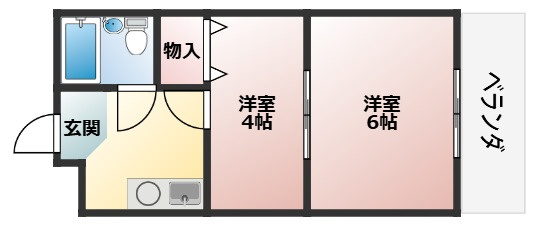 東大阪市中小阪５丁目の賃貸マンションの間取り