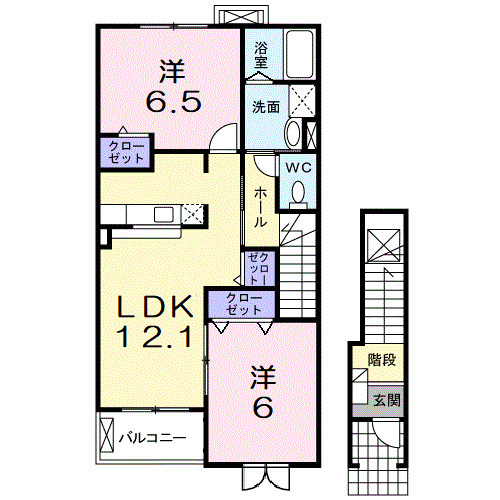 コーポ勢多Ⅴ番館の間取り