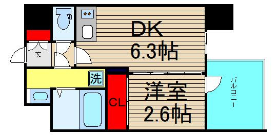 エスグランデ難波グランツの間取り